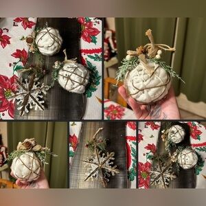 Holiday Time Rustic Woodland Ornament Lot Rustic Ornament Lot Nature Ornaments